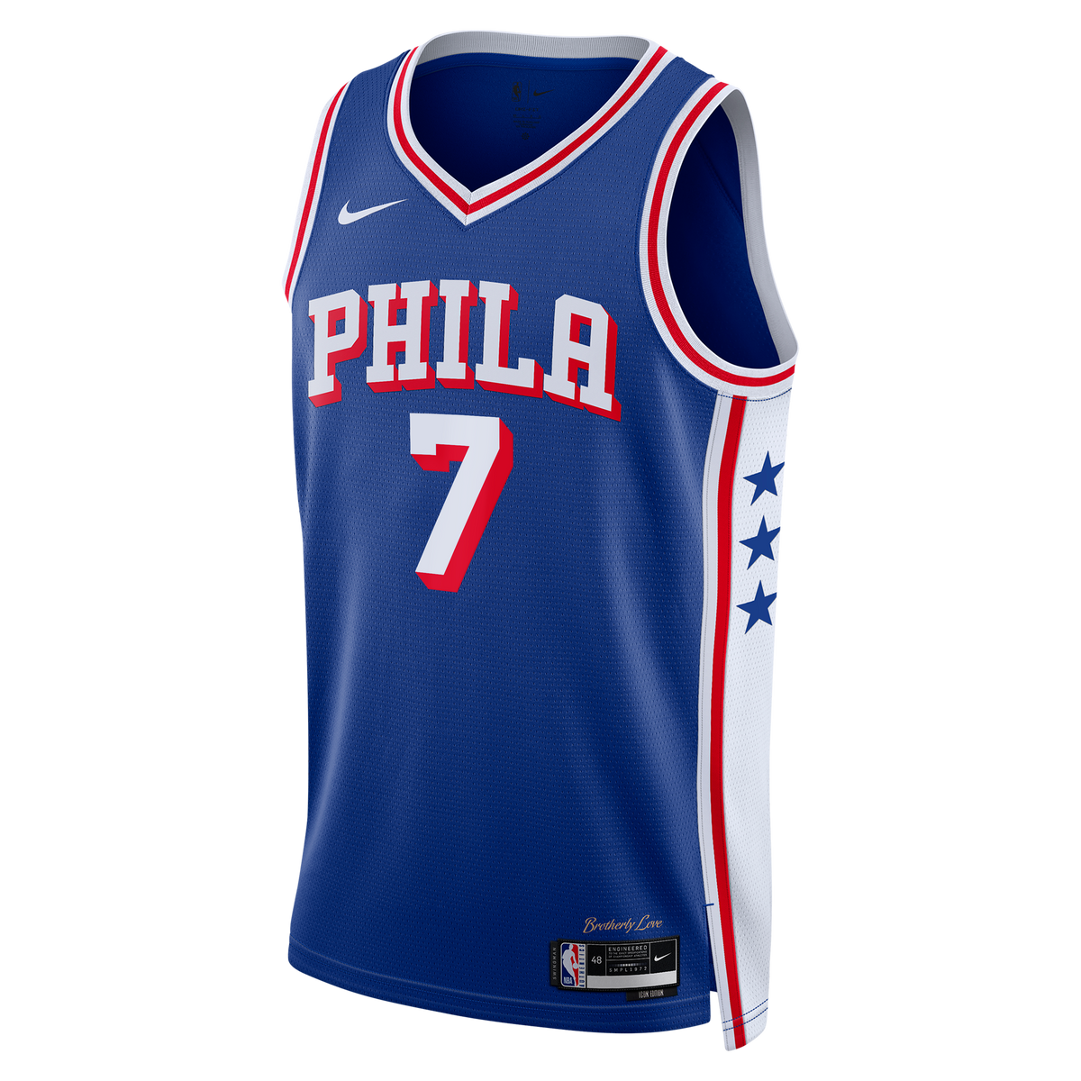 Philadelphia 76ers Jaylen Brown Nike Icon Swingman Jersey - Royal - Youth
