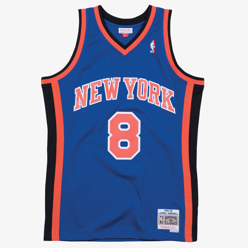 New York Knicks Latrell Sprewell Mitchell & Ness 1998-99 Road Swingman Jersey