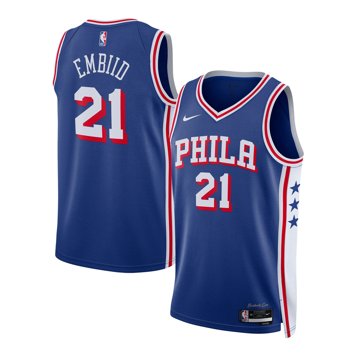Philadelphia 76ers Joel Embiid Nike Icon Swingman Jersey - Unisex