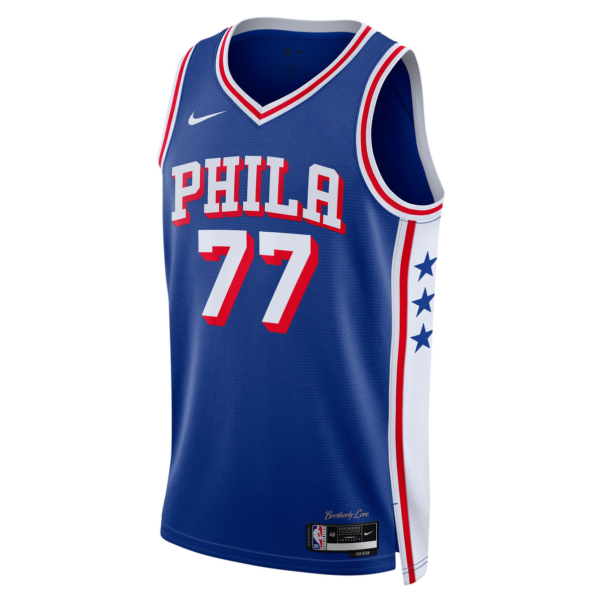 Philadelphia 76ers VJ Edgecombe Nike Icon Swingman Jersey - Royal - Unisex