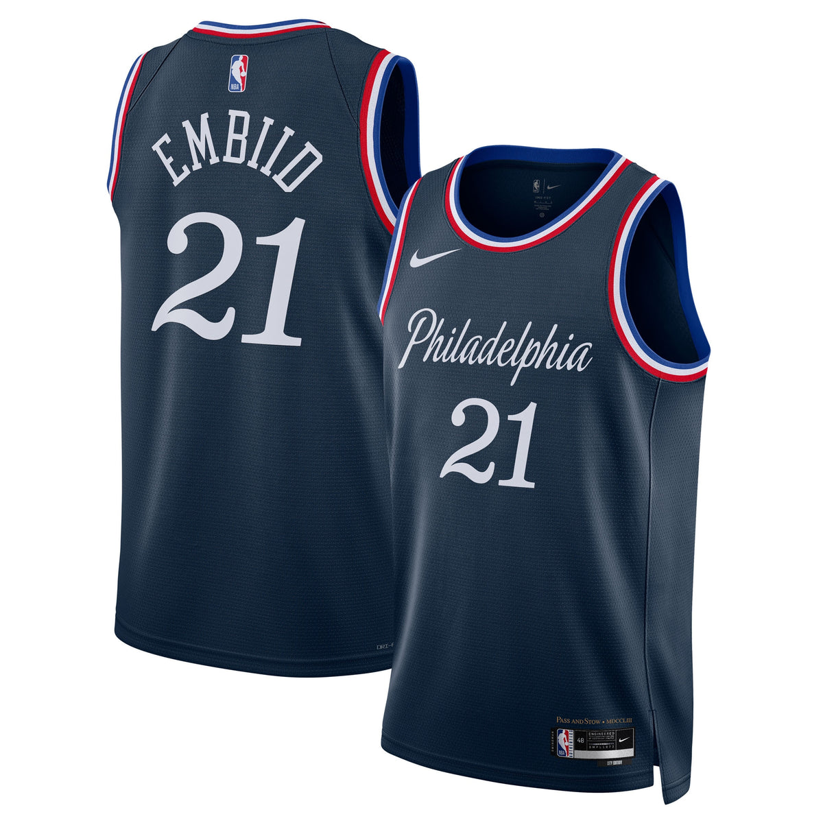 Philadelphia 76ers Joel Embiid Nike 2025/26 City Swingman Jersey - Navy - Unisex