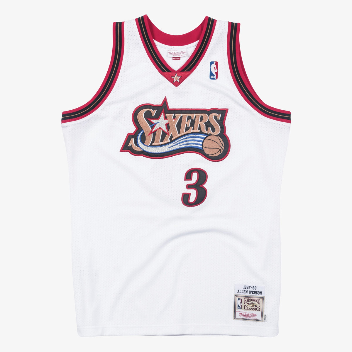 Philadelphia 76ers Allen Iverson Mitchell & Ness 1997 Authentic Jersey - White