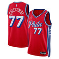 Philadelphia 76ers VJ Edgecombe Jordan Statement Swingman Jersey - Red - Unisex