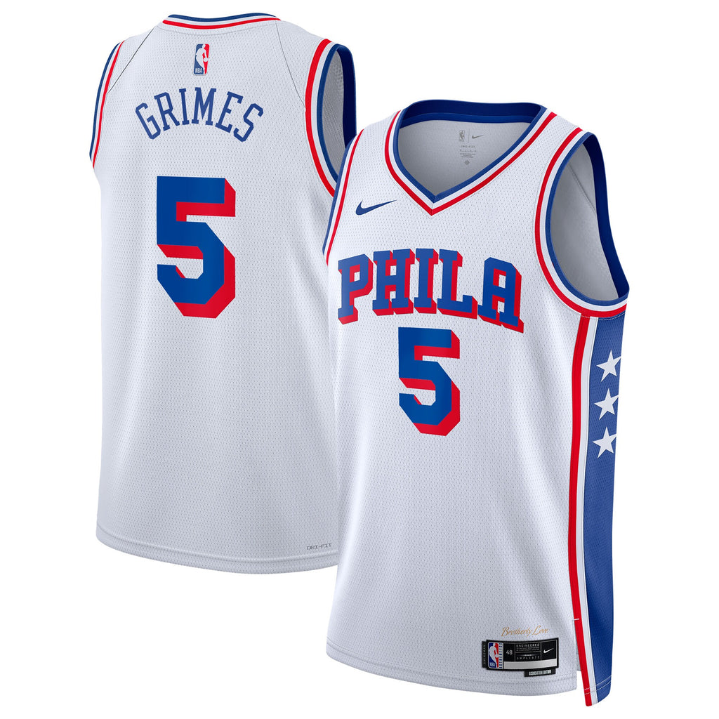 Philadelphia 76ers Quentin Grimes Nike Association Swingman Jersey - White - Unisex