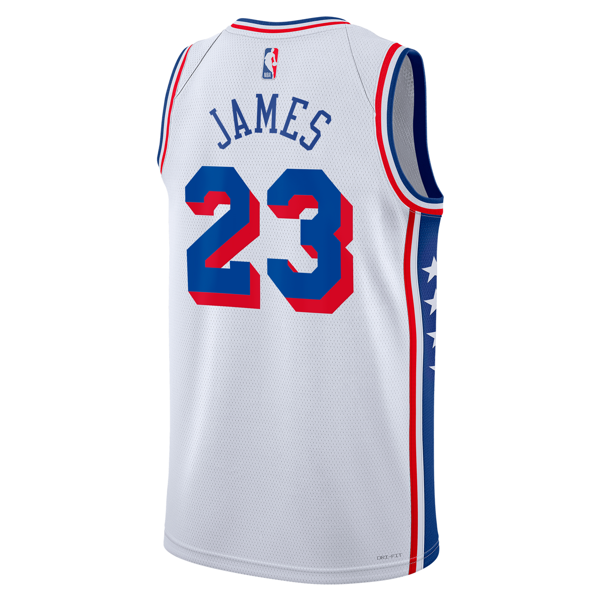 Philadelphia 76ers LeBron James Nike Association Swingman Jersey - White - Unisex
