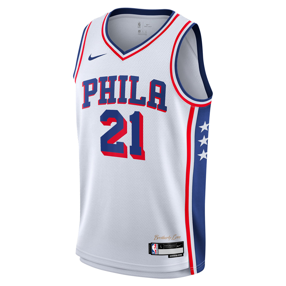 Philadelphia 76ers Joel Embiid Nike Association Swingman Jersey - White - Youth