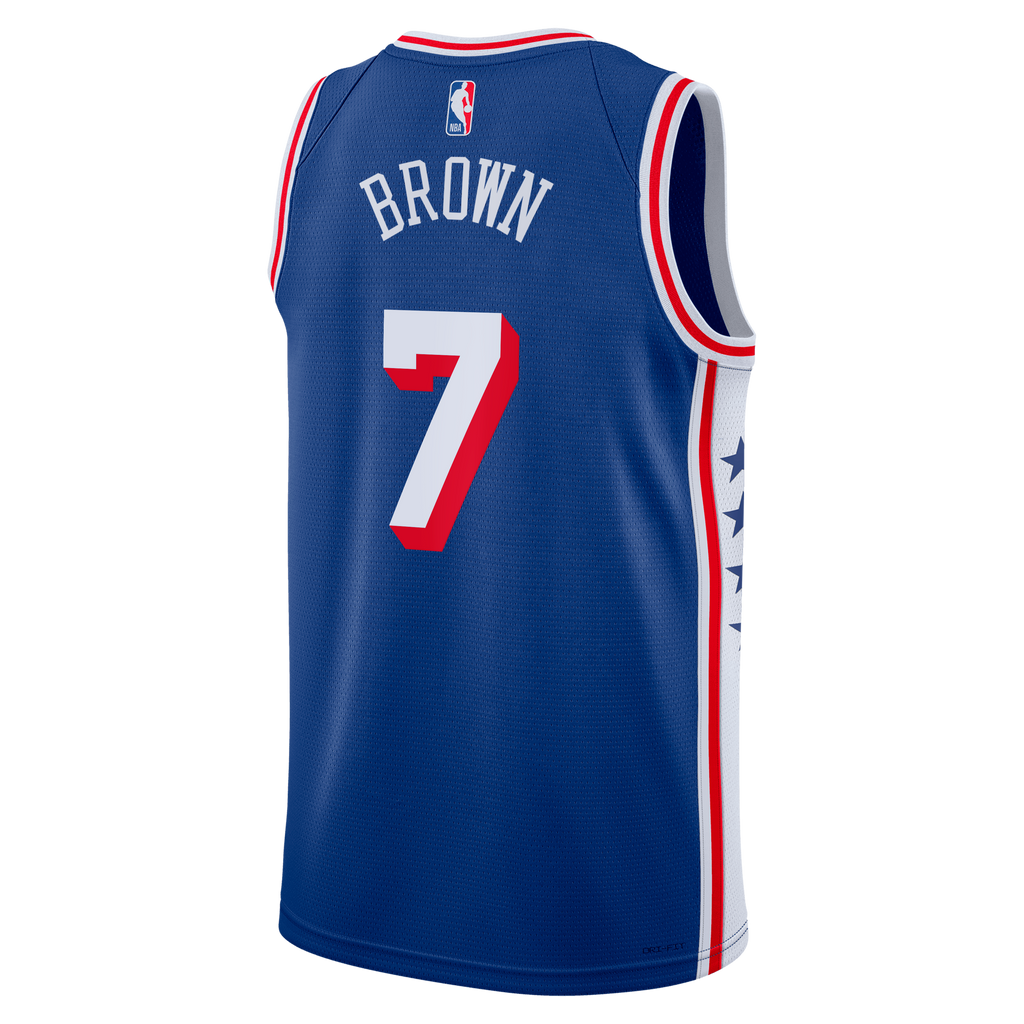 Philadelphia 76ers Jaylen Brown Nike Icon Swingman Jersey - Royal - Youth