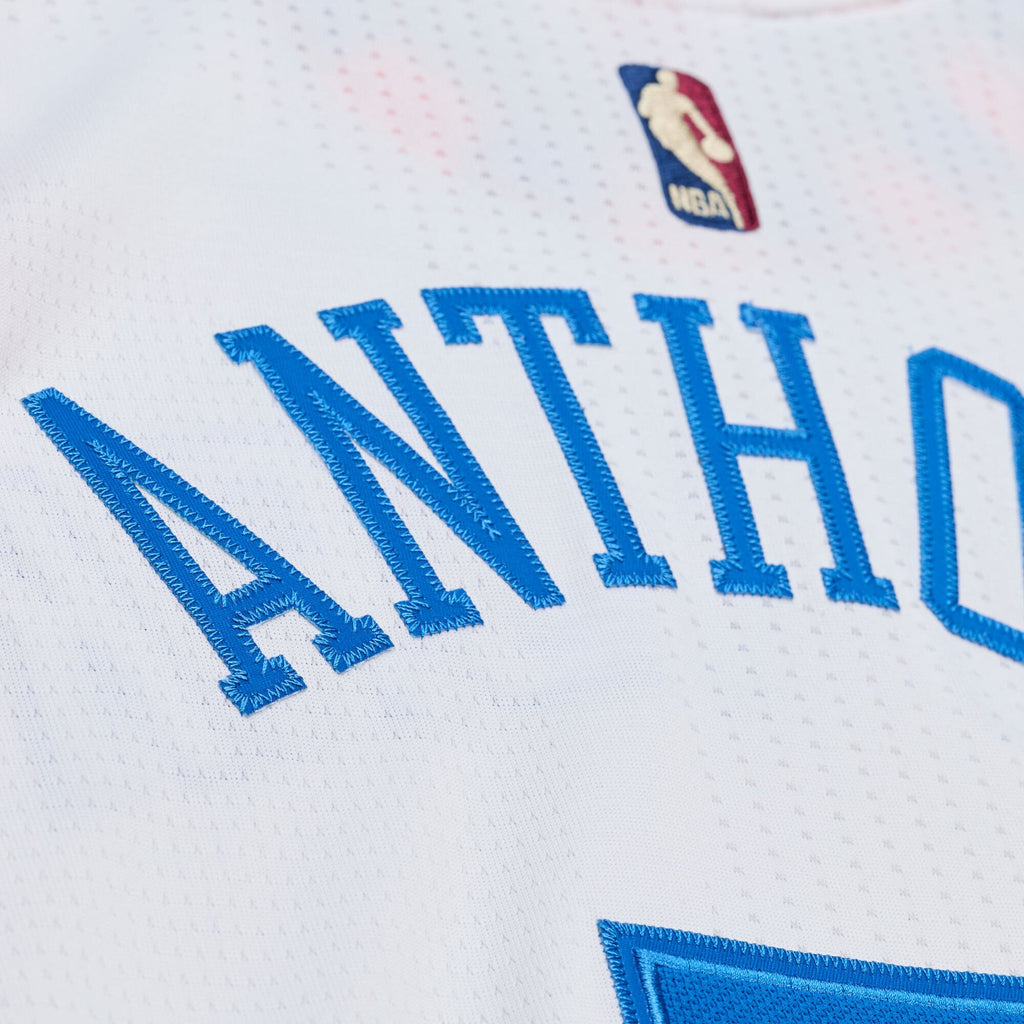 New York Knicks Carmelo Anthony Mitchell & Ness 2015-16 Hardwood Classics Authentic Jersey - White - Men's