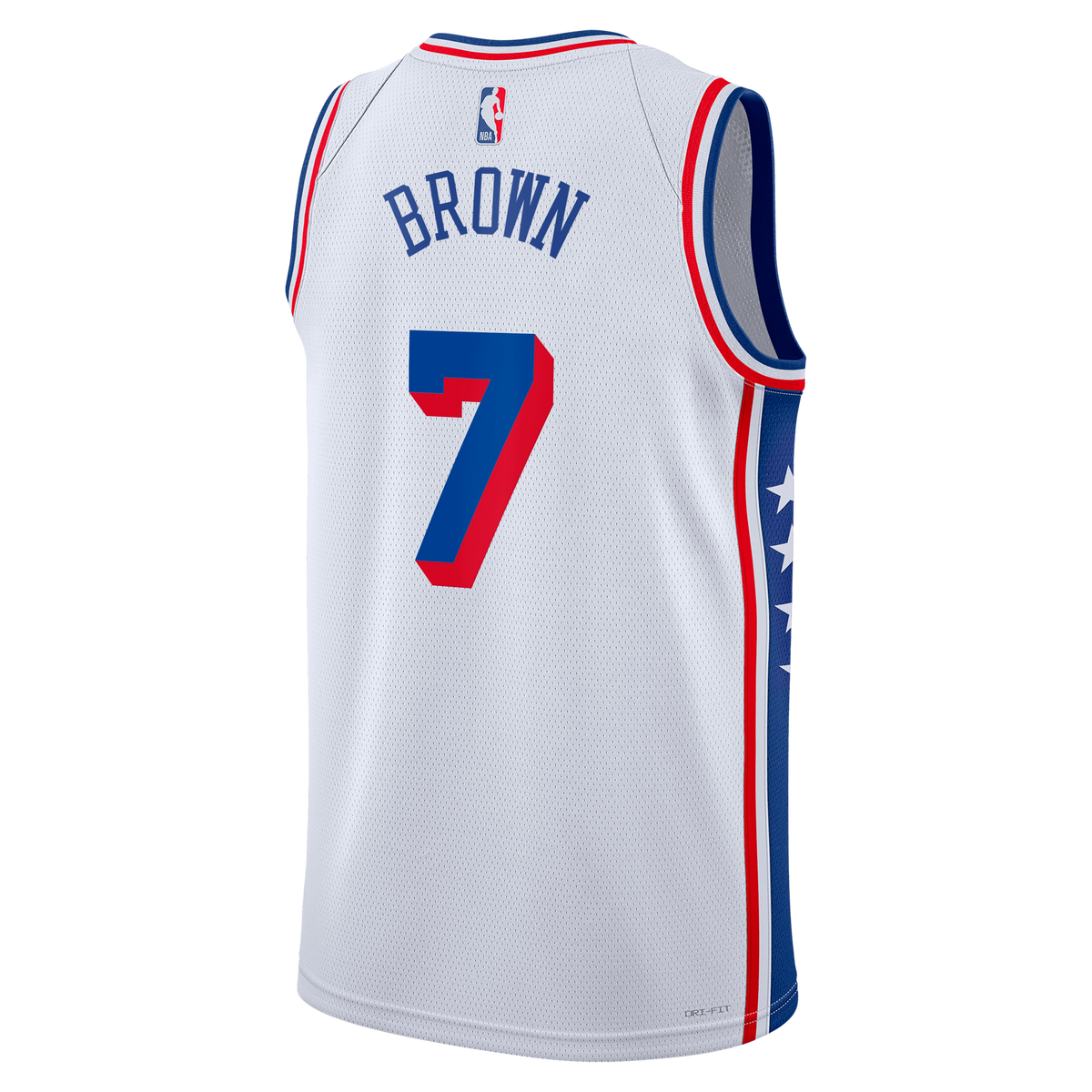 Philadelphia 76ers Jaylen Brown Nike Association Swingman Jersey - White - Unisex