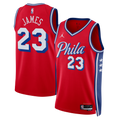 Philadelphia 76ers LeBron James Jordan Statement Swingman Jersey - Red - Unisex