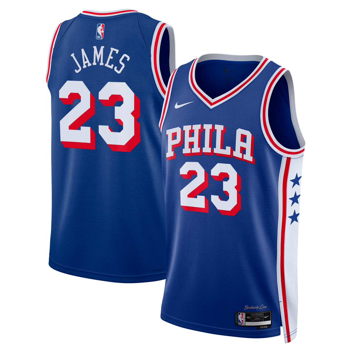 Philadelphia 76ers LeBron James Nike Icon Swingman Jersey - Royal - Unisex