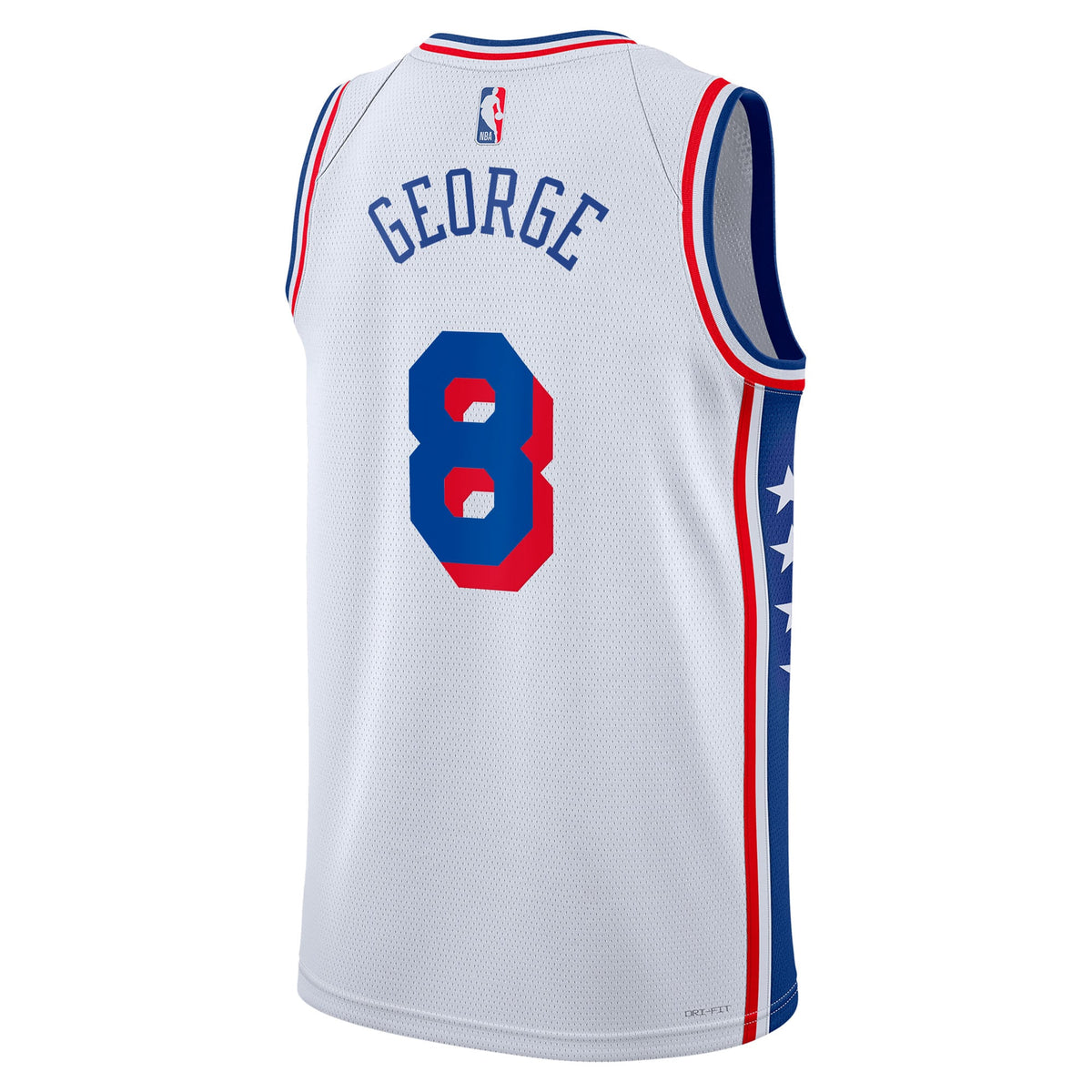 Philadelphia 76ers Paul George Nike Association Swingman Jersey - White - Unisex