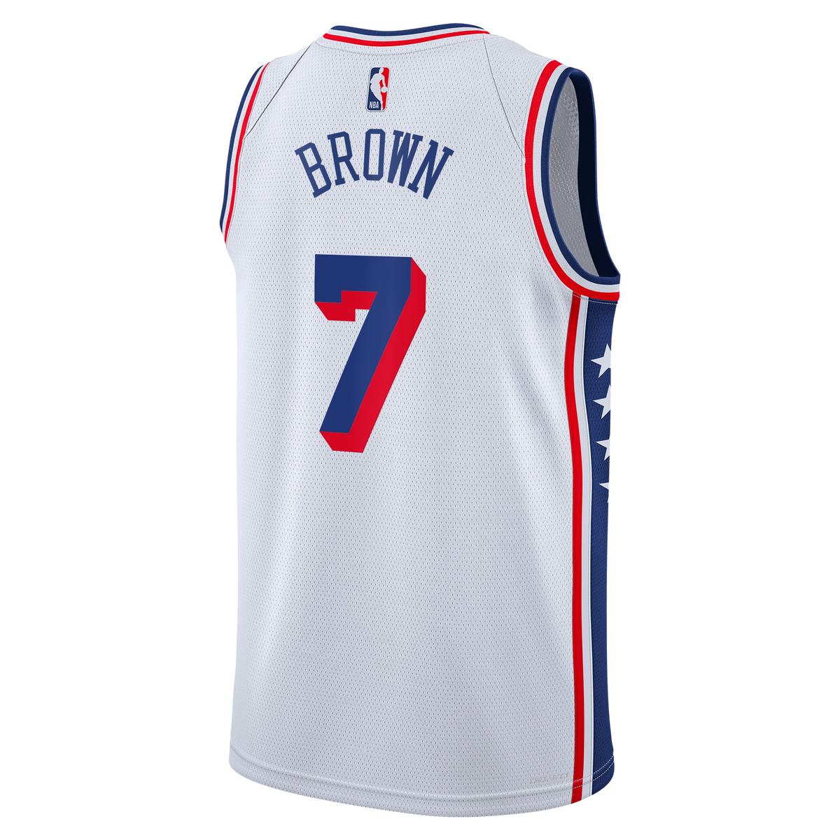 Philadelphia 76ers Jaylen Brown Nike Association Swingman Jersey - White - Youth