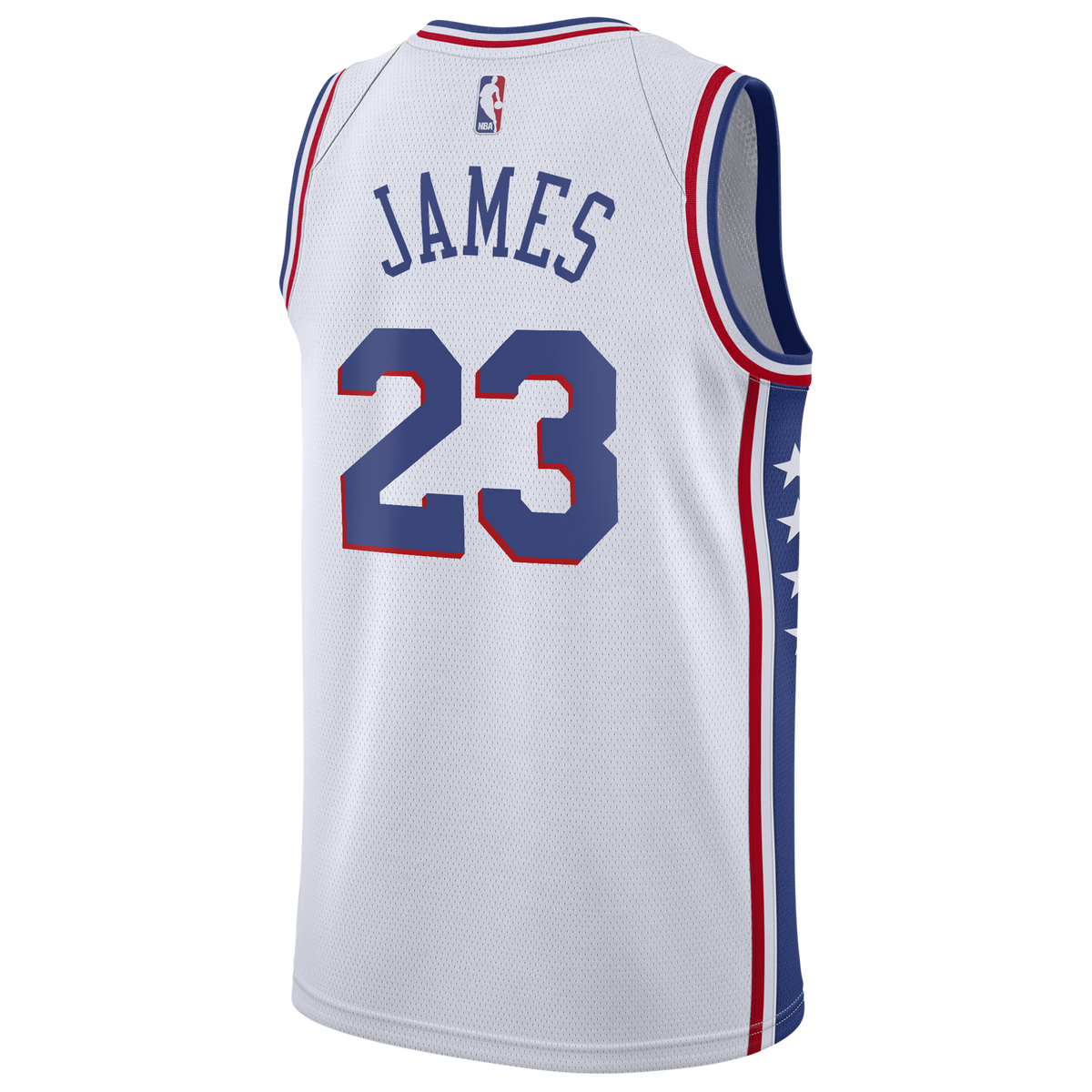 Philadelphia 76ers LeBron James Nike Association Swingman Jersey - White - Youth