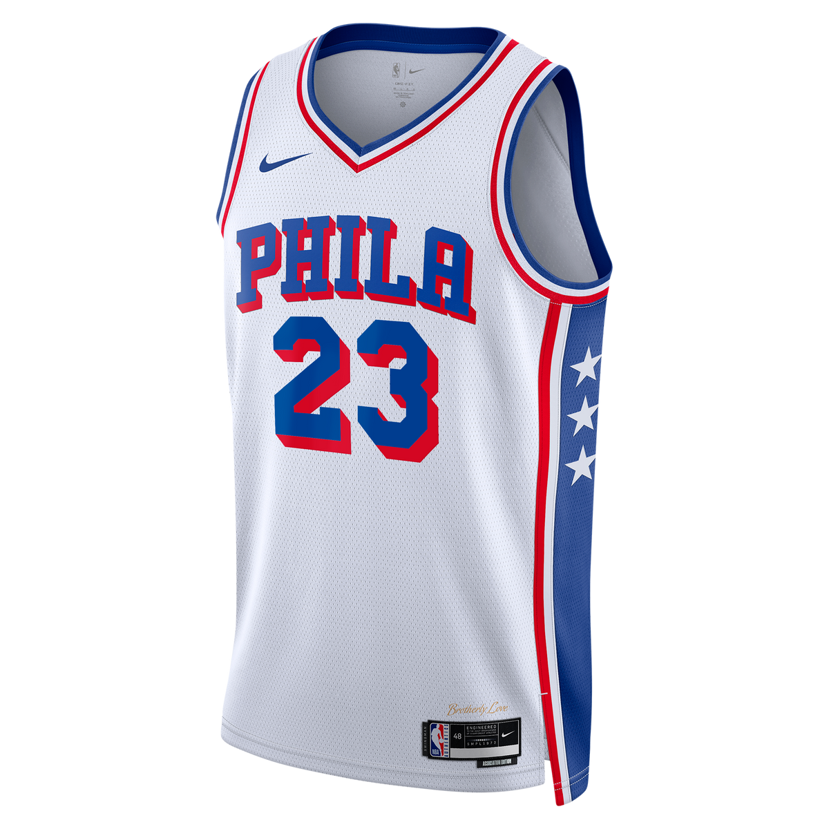Philadelphia 76ers LeBron James Nike Association Swingman Jersey - White - Unisex