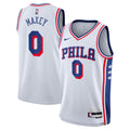 Philadelphia 76ers Tyrese Maxey Nike Association Swingman Jersey - White - Youth