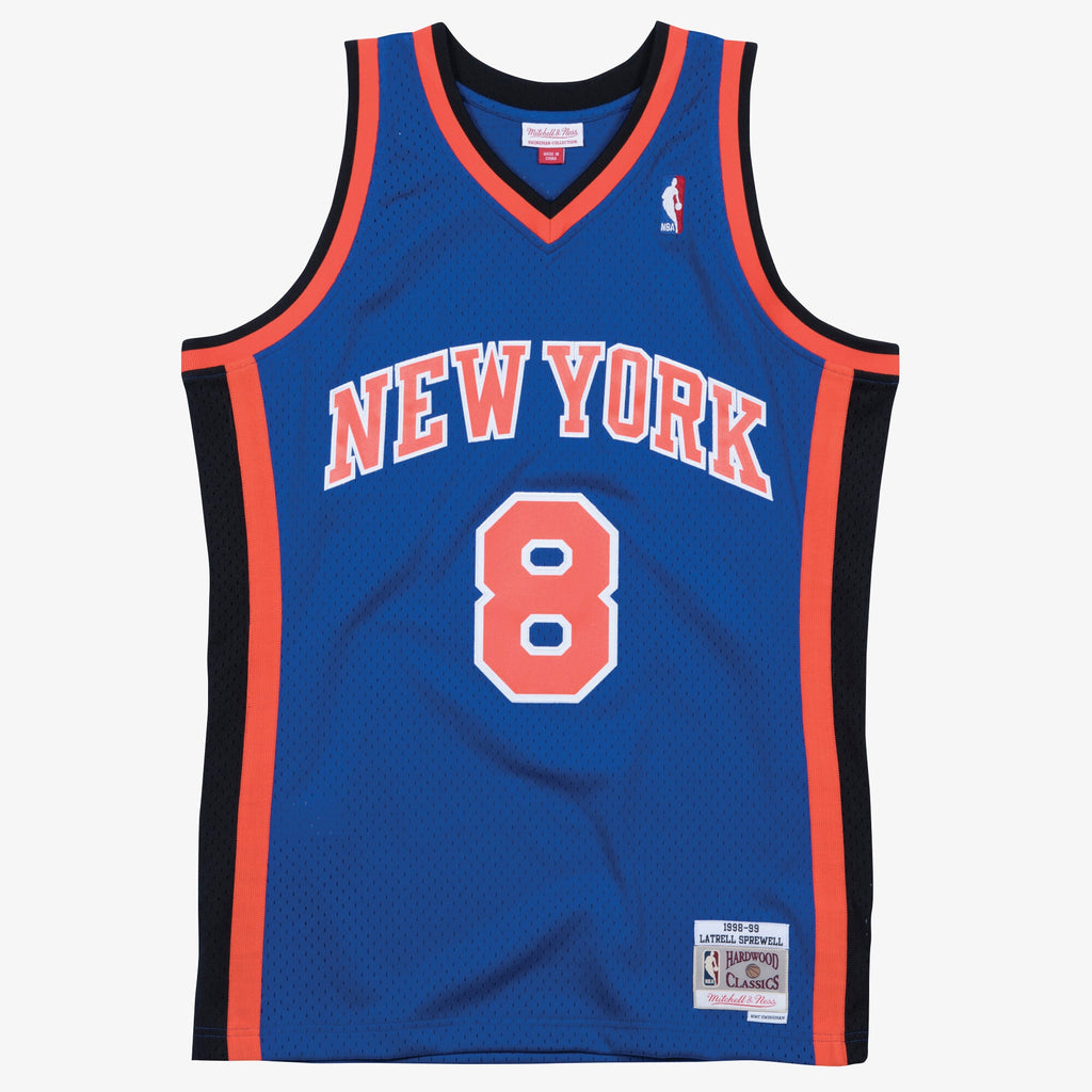 New York Knicks Latrell Sprewell Mitchell & Ness 1998-99 Road Swingman Jersey