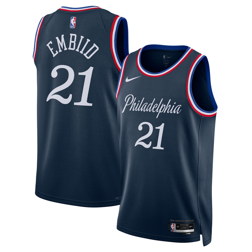 Philadelphia 76ers Joel Embiid Nike 2025/26 City Swingman Jersey - Navy - Unisex