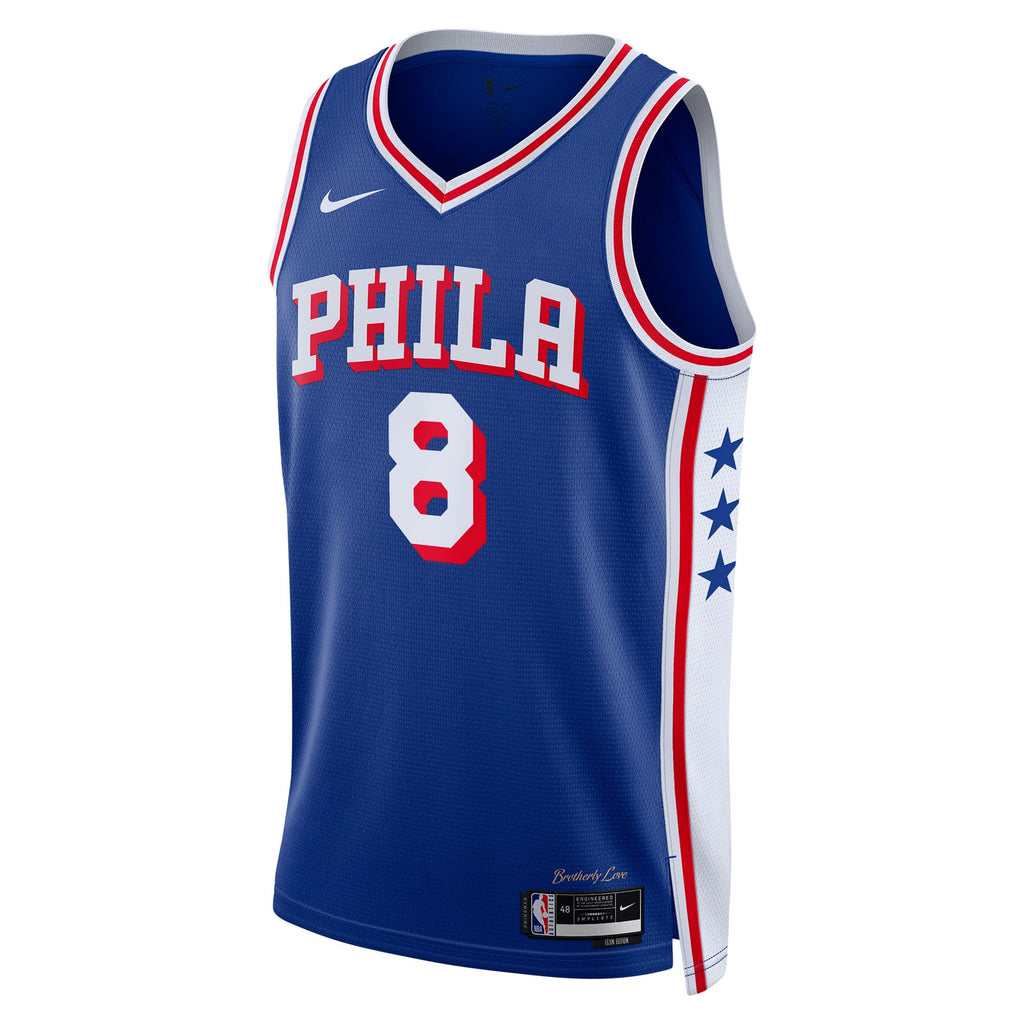 Philadelphia 76ers Paul George Nike Icon Swingman Jersey - Royal - Unisex