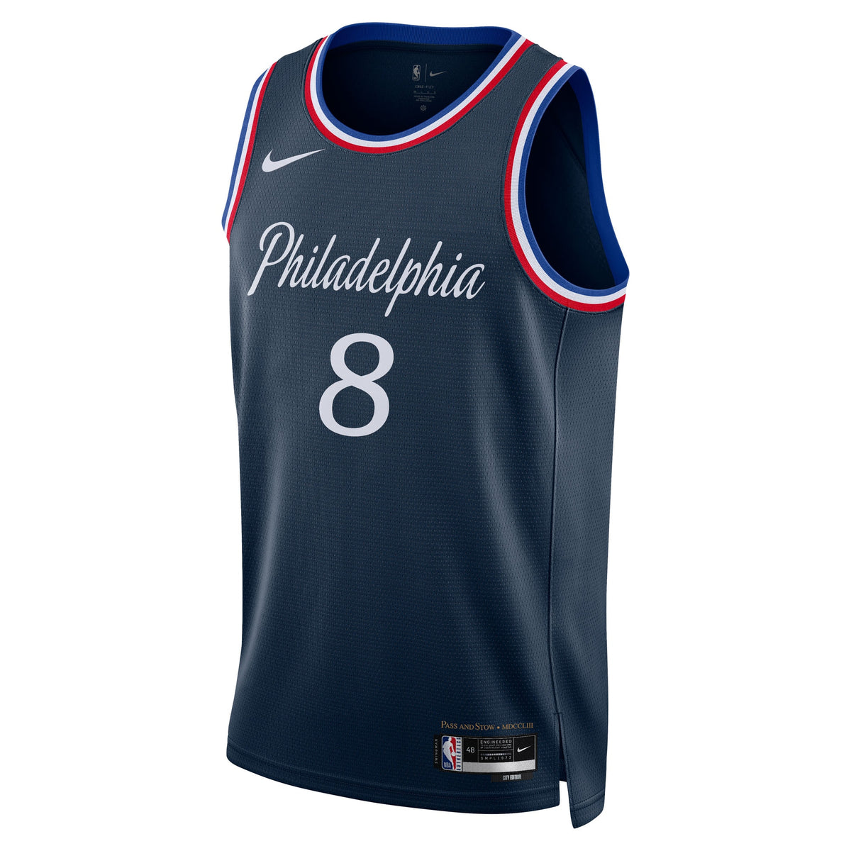Philadelphia 76ers Paul George Nike 2025/26 City Swingman Jersey - Navy - Unisex