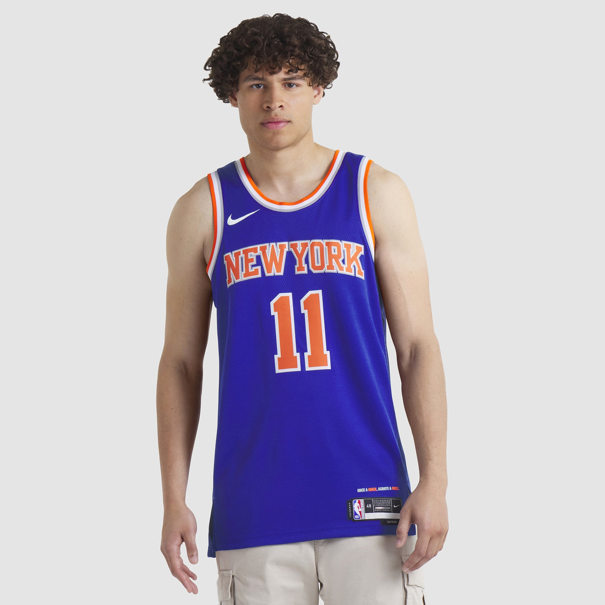 New York Knicks Jalen Brunson Nike Replica Icon Swingman Jersey - Unisex