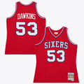 Philadelphia 76ers Darryl Dawkins Mitchell & Ness 1979 Dark Authentic Jersey - University Red
