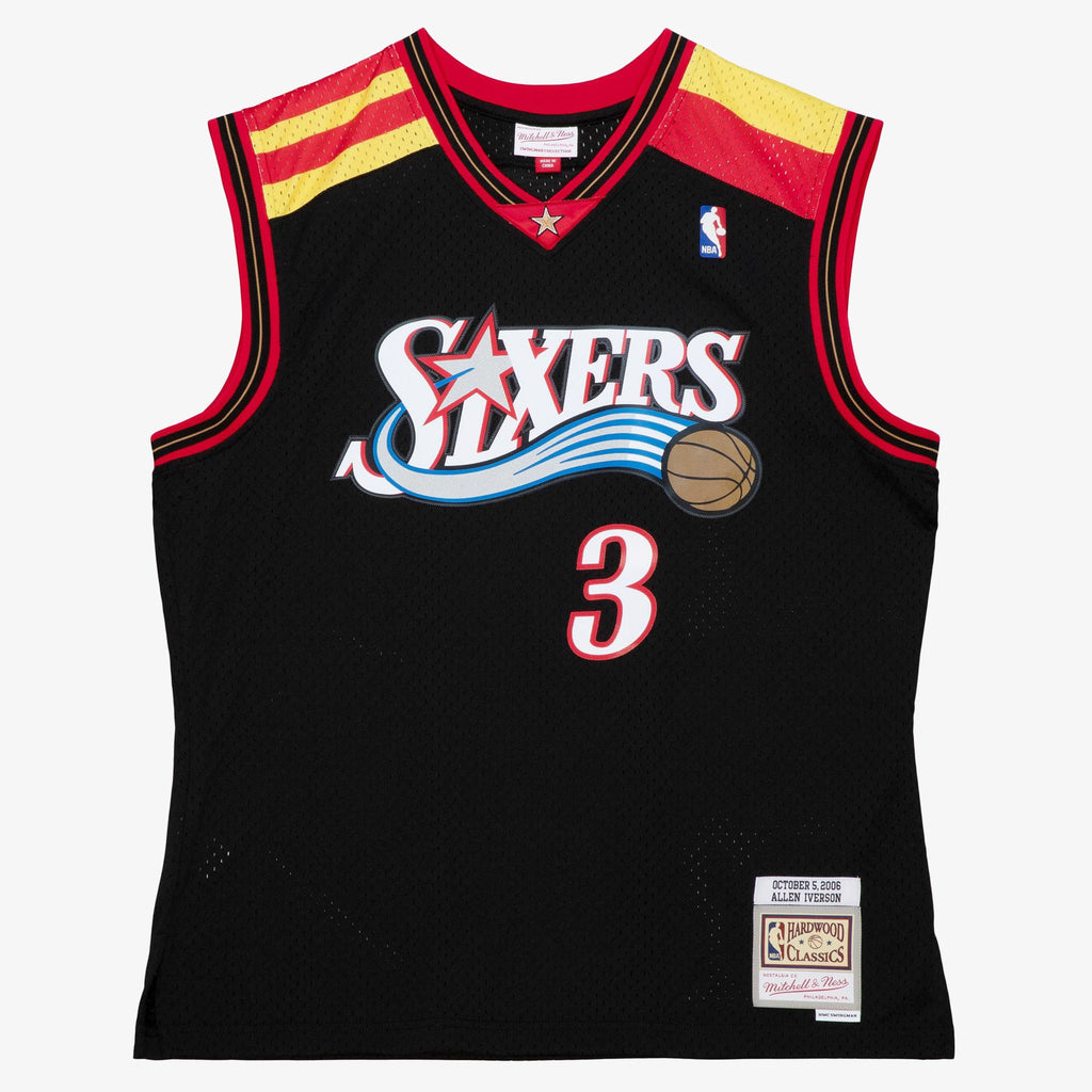 Philadelphia 76ers Allen Iverson Mitchell & Ness 2006 Alternate Spain Authentic Jersey - Black