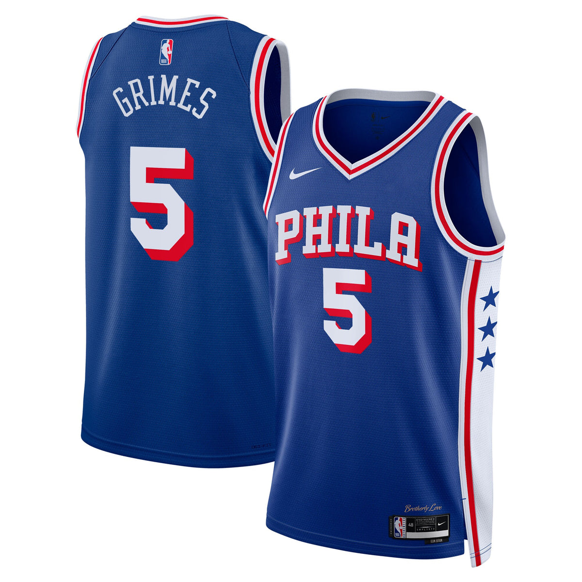 Philadelphia 76ers Quentin Grimes Nike Icon Swingman Jersey - Royal - Unisex