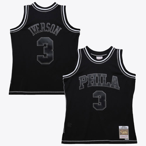 Philadelphia 76ers Allen Iverson Mitchell & Ness 1996 Contrast 2K Swingman Jersey - Black