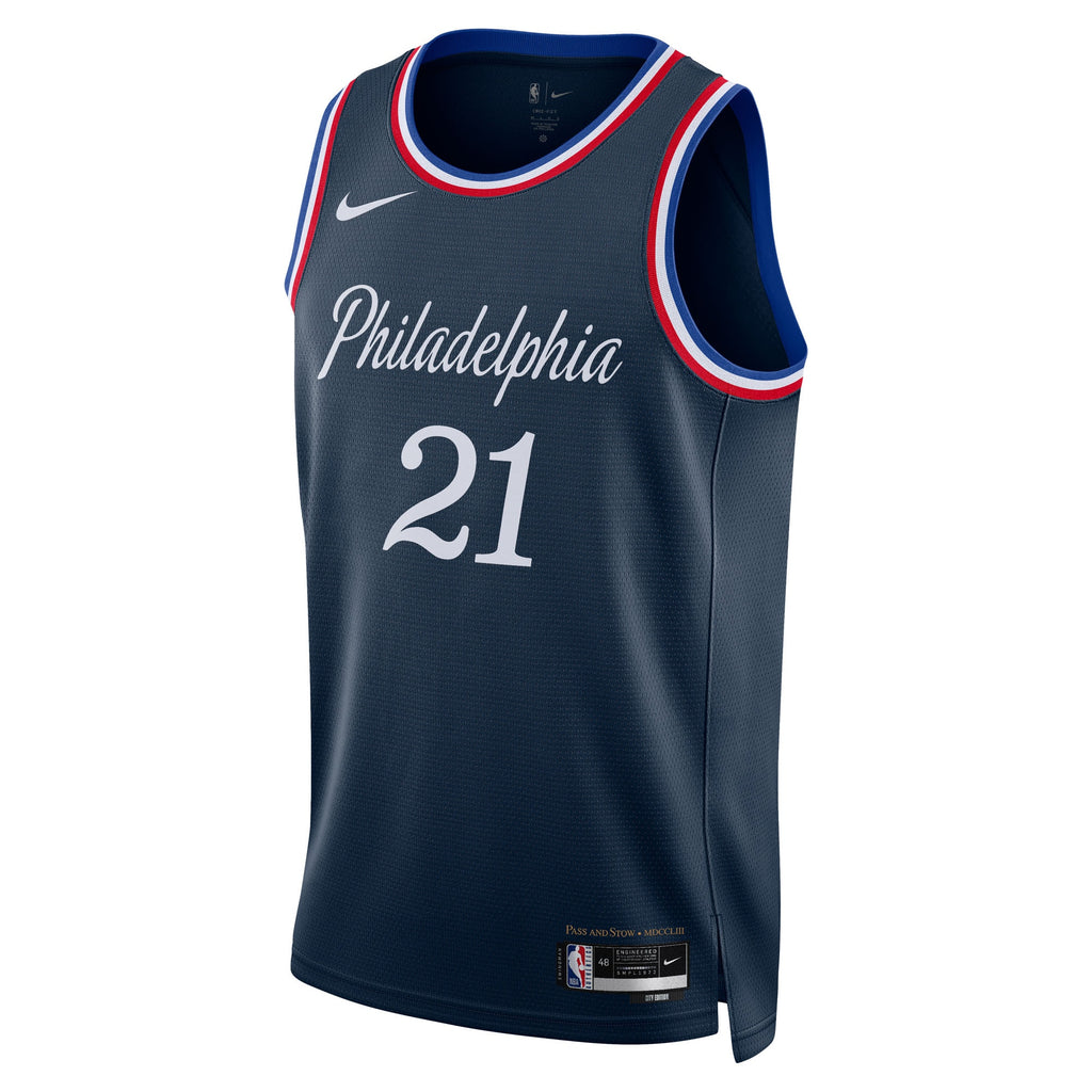 Philadelphia 76ers Joel Embiid Nike 2025/26 City Swingman Jersey - Navy - Unisex