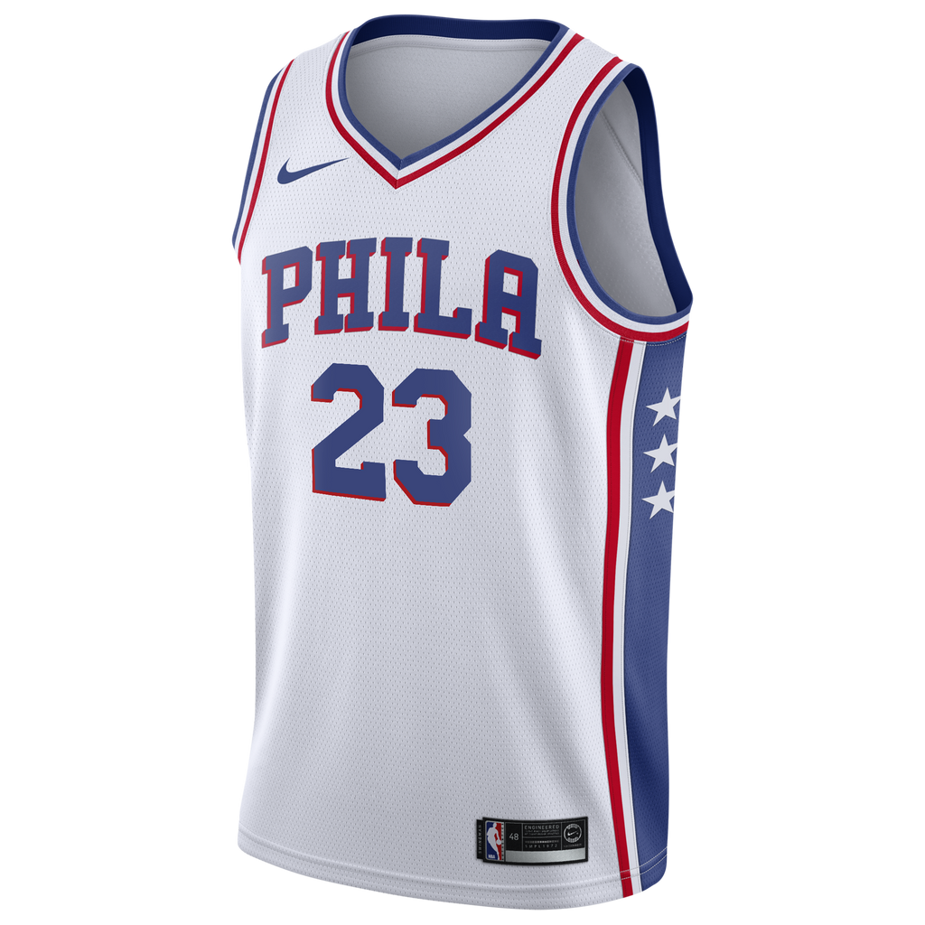 Philadelphia 76ers LeBron James Nike Association Swingman Jersey - White - Youth
