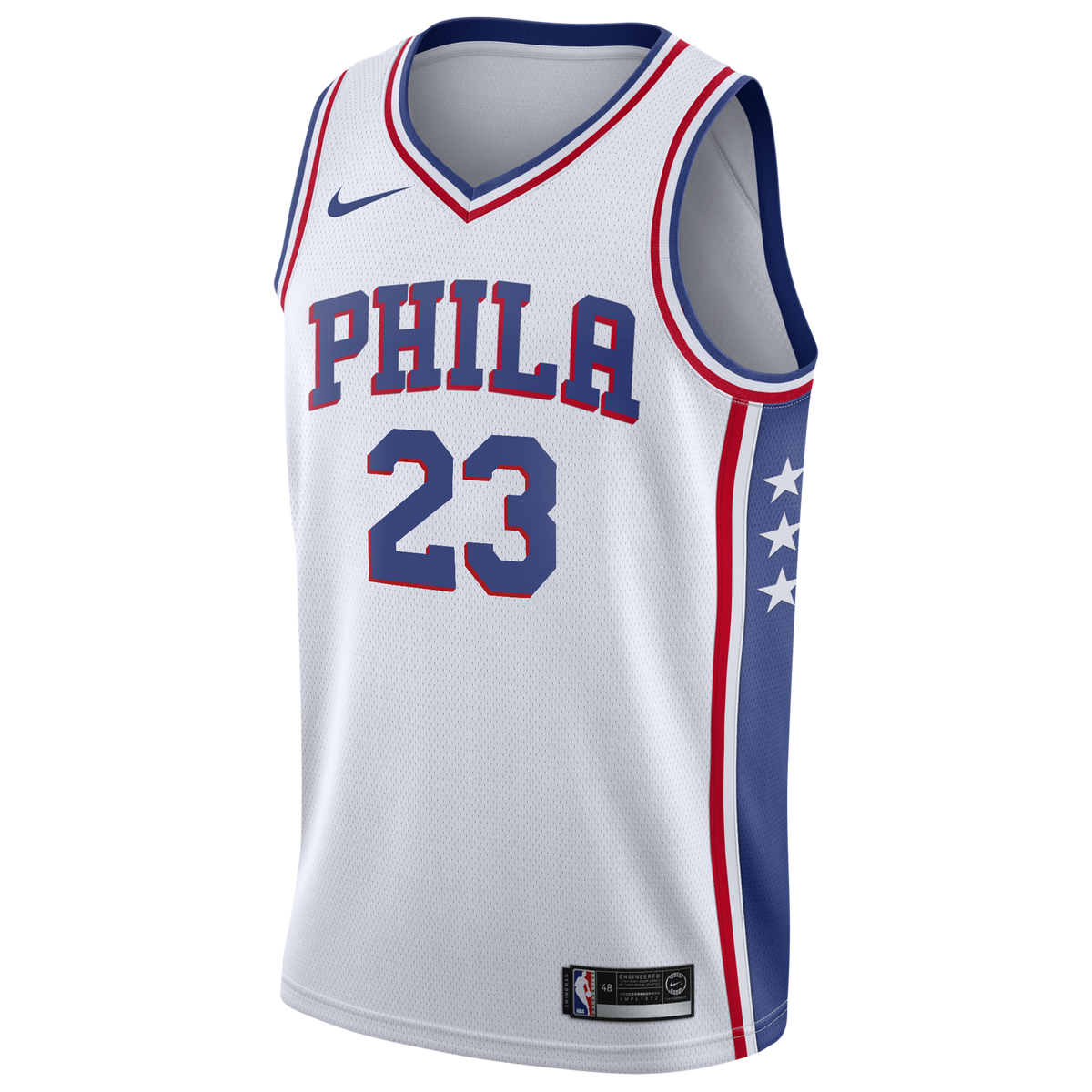 Philadelphia 76ers LeBron James Nike Association Swingman Jersey - White - Youth