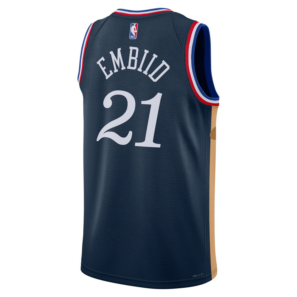 Philadelphia 76ers Joel Embiid Nike 2025/26 City Swingman Jersey - Navy - Unisex
