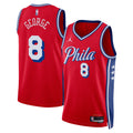 Philadelphia 76ers Paul George Jordan Statement Swingman Jersey - Red - Unisex