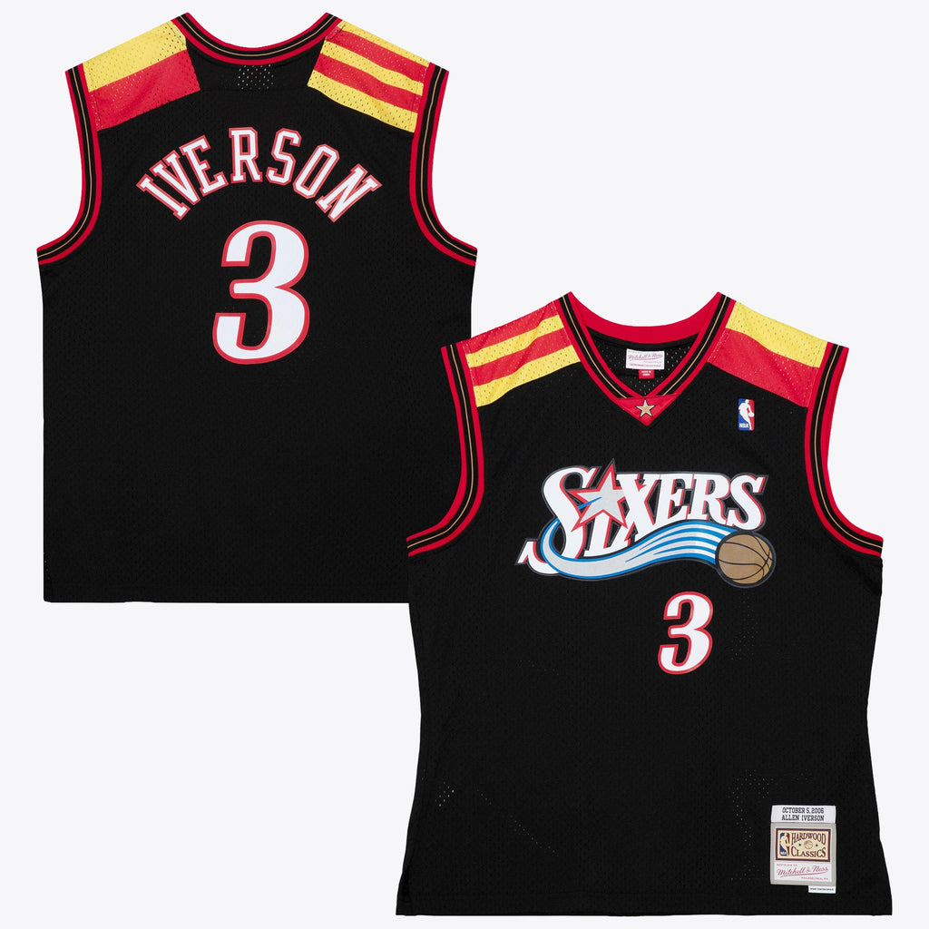 Philadelphia 76ers Allen Iverson Mitchell & Ness 2006 Alternate Spain Authentic Jersey - Black
