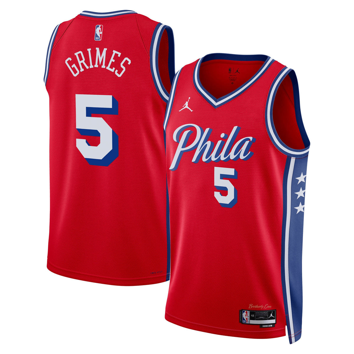 Philadelphia 76ers Quentin Grimes Jordan Statement Swingman Jersey - Red - Unisex