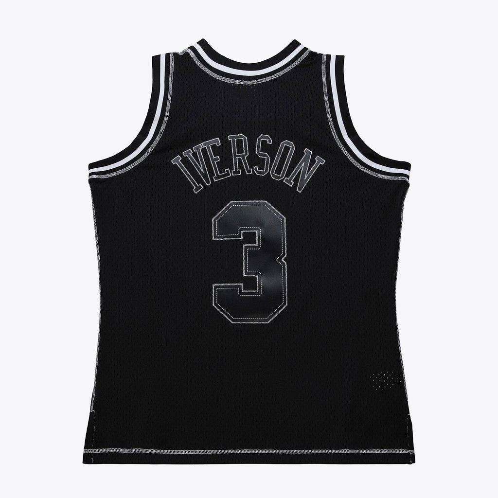 Philadelphia 76ers Allen Iverson Mitchell & Ness 1996 Contrast 2K Swingman Jersey - Black
