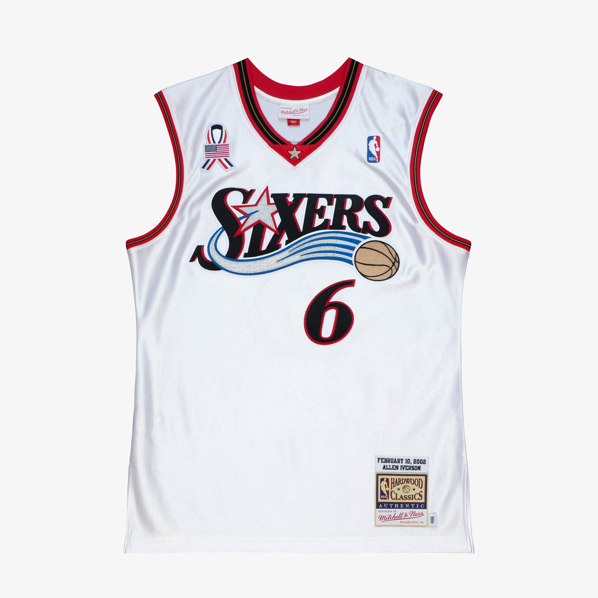 Philadelphia 76ers Allen Iverson Mitchell & Ness 2002 All-Star East Authentic Jersey - White