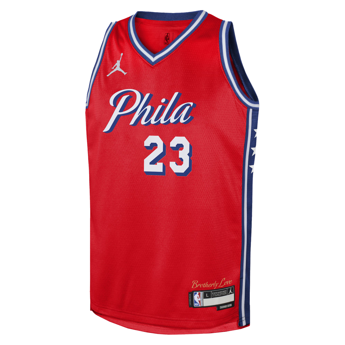 Philadelphia 76ers LeBron James Jordan Statement Swingman Jersey - Red - Youth