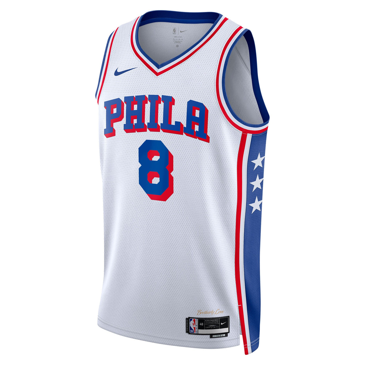 Philadelphia 76ers Paul George Nike Association Swingman Jersey - White - Unisex