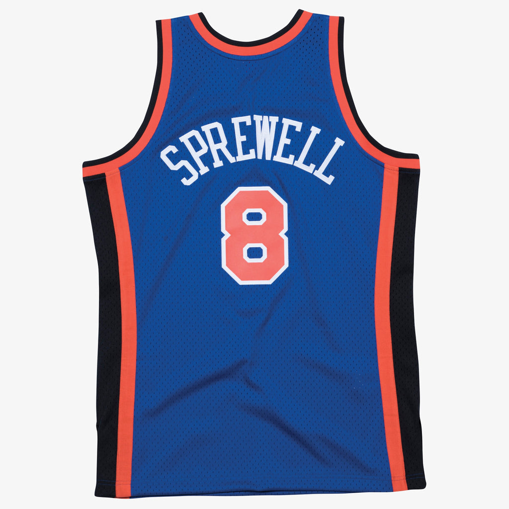 New York Knicks Latrell Sprewell Mitchell & Ness 1998-99 Road Swingman Jersey