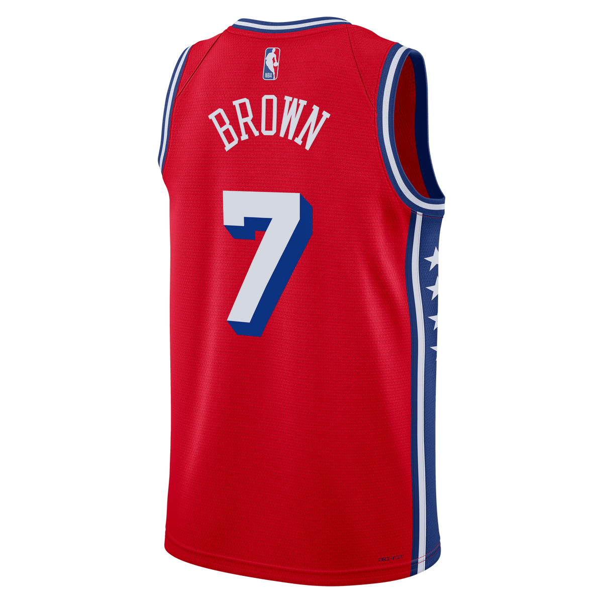 Philadelphia 76ers Jaylen Brown Jordan Statement Swingman Jersey - Red - Unisex