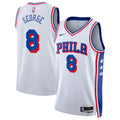 Philadelphia 76ers Paul George Nike Association Swingman Jersey - White - Unisex