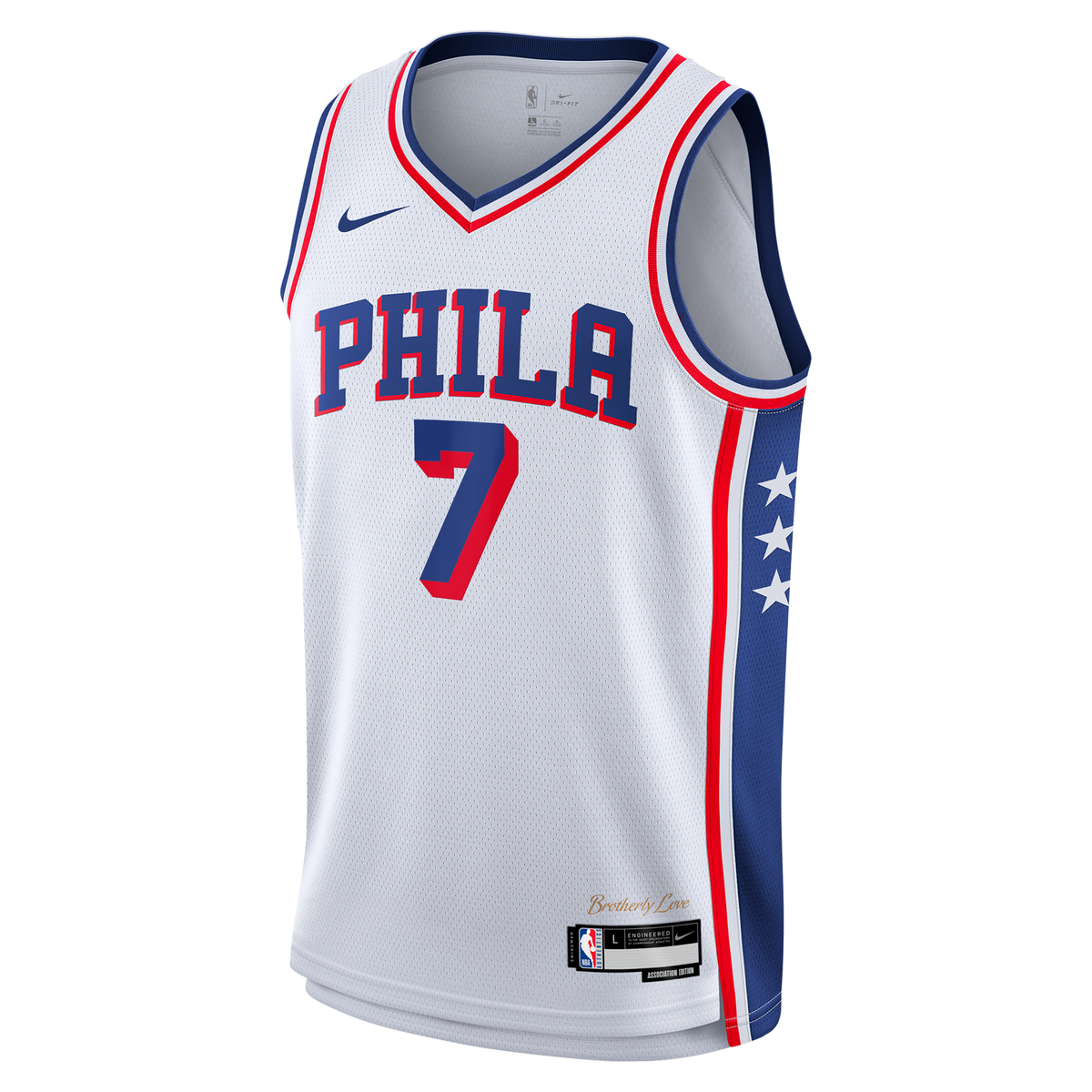 Philadelphia 76ers Jaylen Brown Nike Association Swingman Jersey - White - Youth